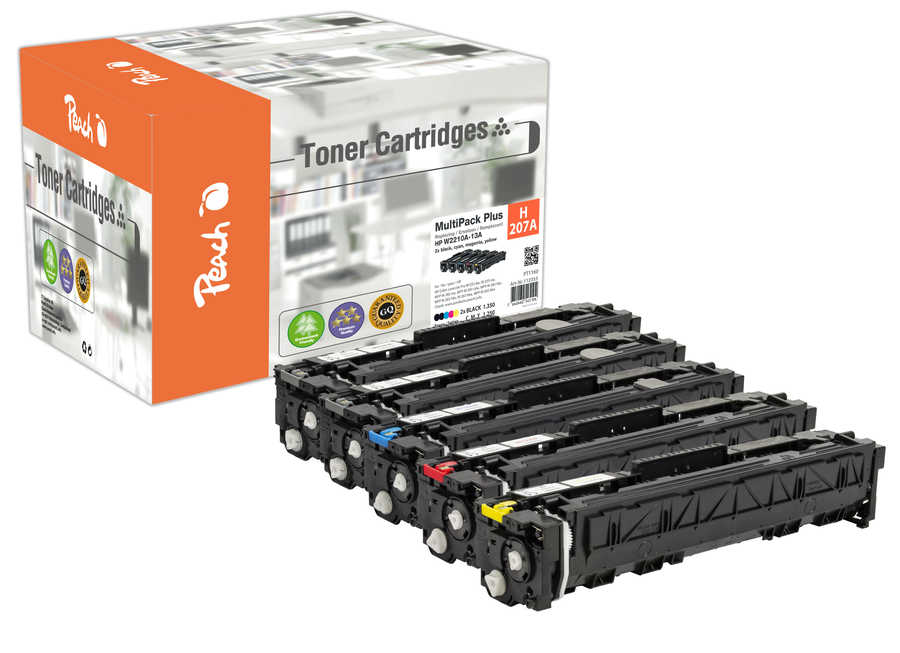 Peach  Spar Pack Plus Tonermodule kompatibel zu HP Color LaserJet Pro MFP M 283 fdn