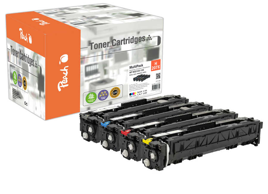 Peach  Spar Pack Tonermodule kompatibel zu HP Color LaserJet Pro MFP M 283 fdn