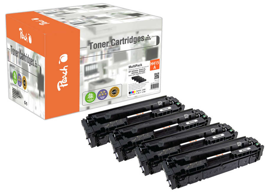 Peach  Spar Pack Tonermodule kompatibel zu HP Color LaserJet Managed E 47528 f