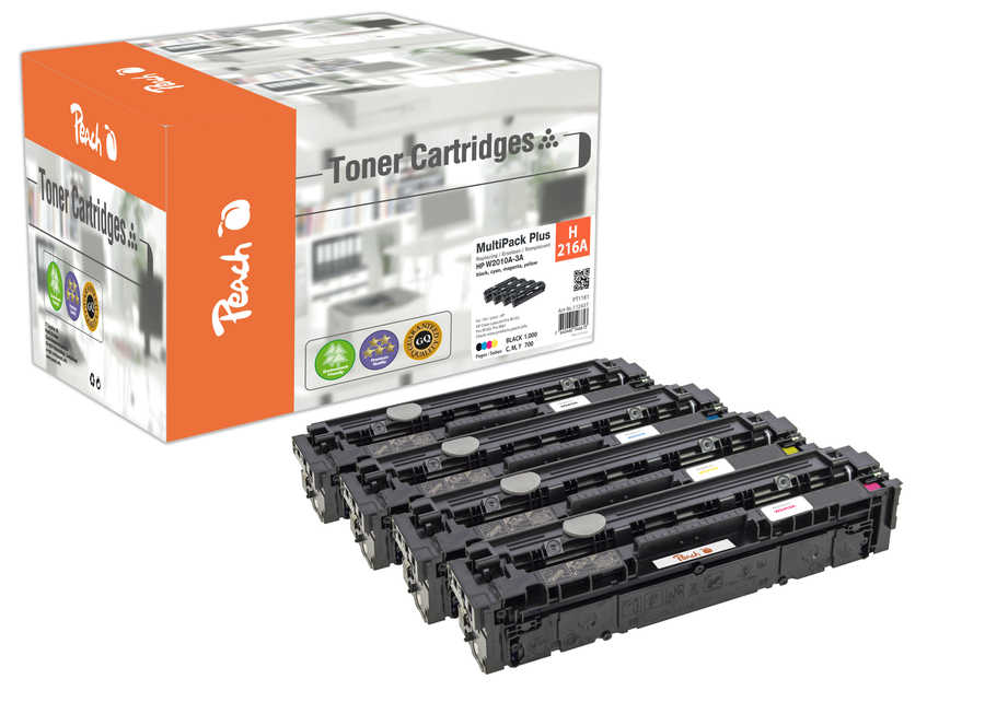 Peach  Spar Pack Tonermodule kompatibel zu HP Color LaserJet Pro MFP M 183 fw