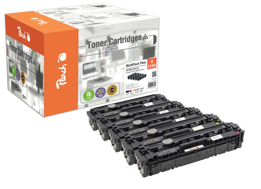 Peach  Spar Pack Plus Tonermodule kompatibel zu HP Color LaserJet Pro MFP M 183 fw