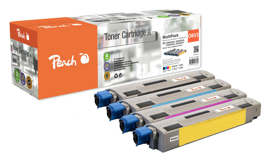 Peach  Spar Pack Tonermodule kompatibel zu OKI MC 873 Series