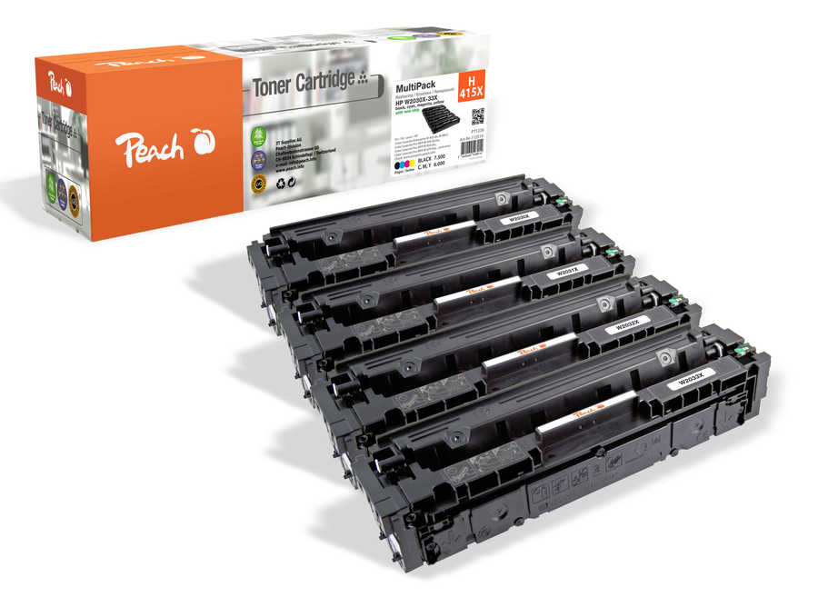 Peach  Spar Pack Plus Tonermodule kompatibel zu HP Color LaserJet Managed E 47528 f