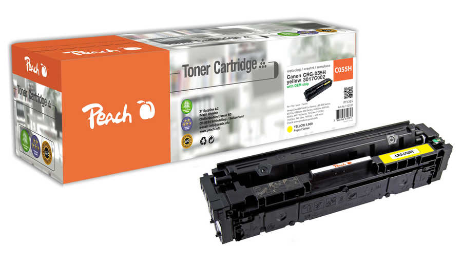 Peach  Tonermodul gelb XL kompatibel zu Canon iSENSYS MF 744 Cdw