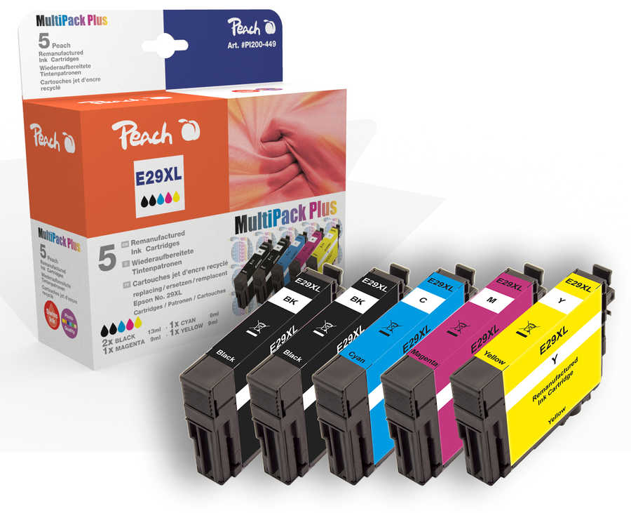 Peach  Spar Pack Plus Tintenpatronen kompatibel zu Epson Expression Home XP-247