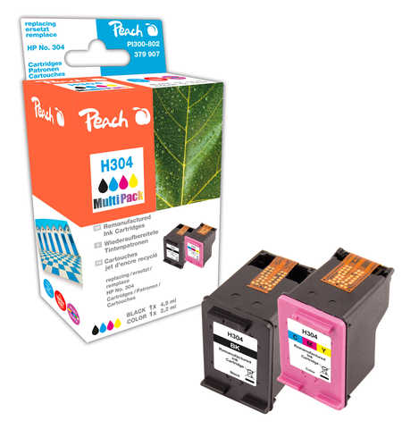 Peach  Spar Pack Druckköpfe kompatibel zu HP DeskJet 3760