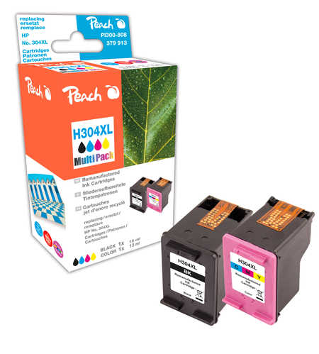 Peach  Spar Pack Druckköpfe kompatibel zu HP DeskJet 3760