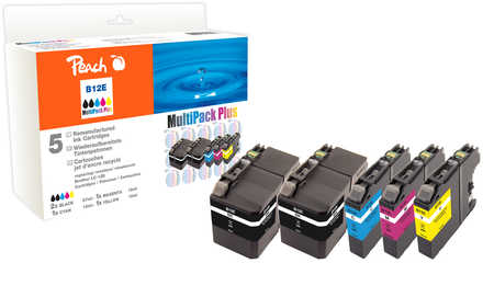 Peach  Spar Pack Plus Tintenpatronen, kompatibel zu Brother MFCJ 6925 DW