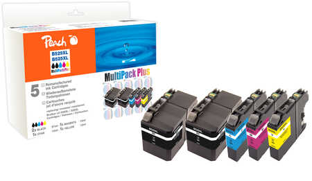 Peach  Spar Pack Plus Tintenpatronen, kompatibel zu Brother MFCJ 200