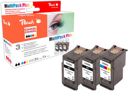 Peach  Spar Pack Plus Druckköpfe kompatibel zu Canon Pixma TS 3100 Series