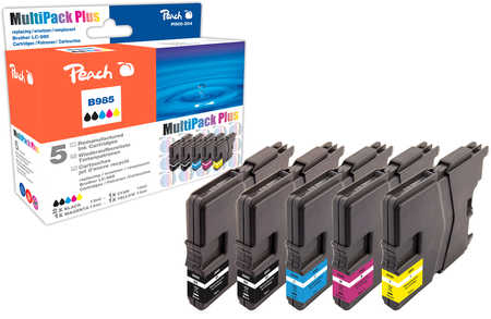 Peach  Spar Pack Plus Tintenpatronen kompatibel zu Brother MFCJ 265 W