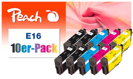 Peach  10er-Pack Tintenpatronen kompatibel zu Epson WorkForce WF-2660 DWF