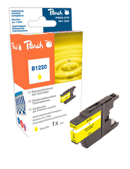 Peach  Tintenpatrone gelb kompatibel zu Brother MFCJ 430 W