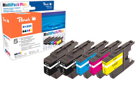 Peach  Spar Plus Pack Tintenpatronen kompatibel zu Brother DCPJ 725 DW