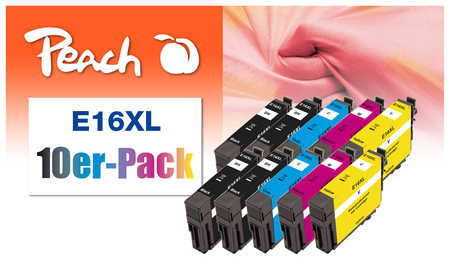 Peach  10er-Pack Tintenpatronen, kompatibel zu Epson WorkForce WF-2660 DWF