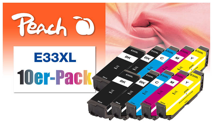 Peach  10er-Pack Tintenpatronen kompatibel zu Epson Expression Premium XP-640