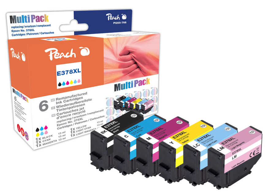Peach  Spar Pack Tintenpatronen kompatibel zu Epson Expression Photo XP-8000