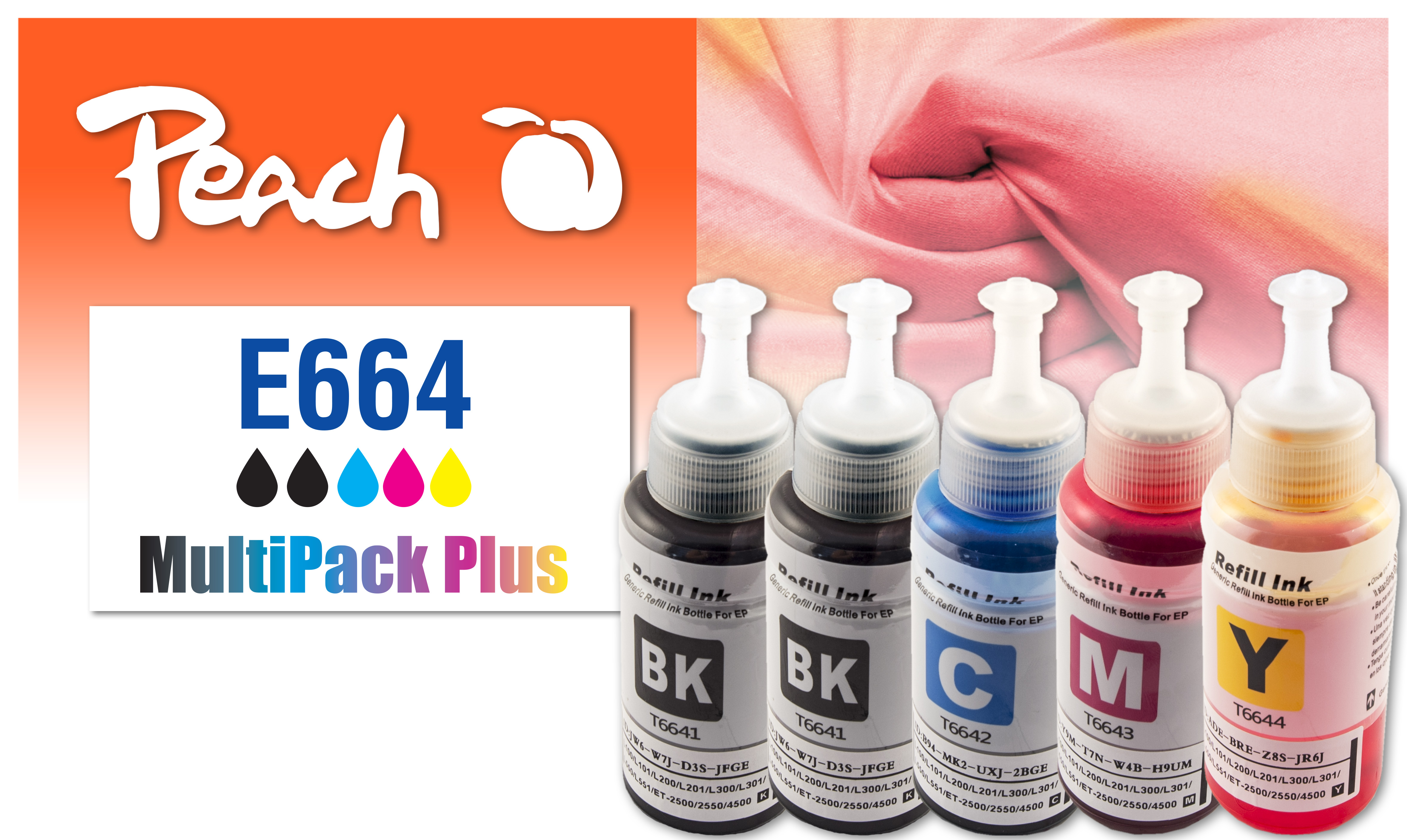 Peach  Spar Pack Plus Tintenpatronen, kompatibel zu Epson EcoTank ITS L 3070