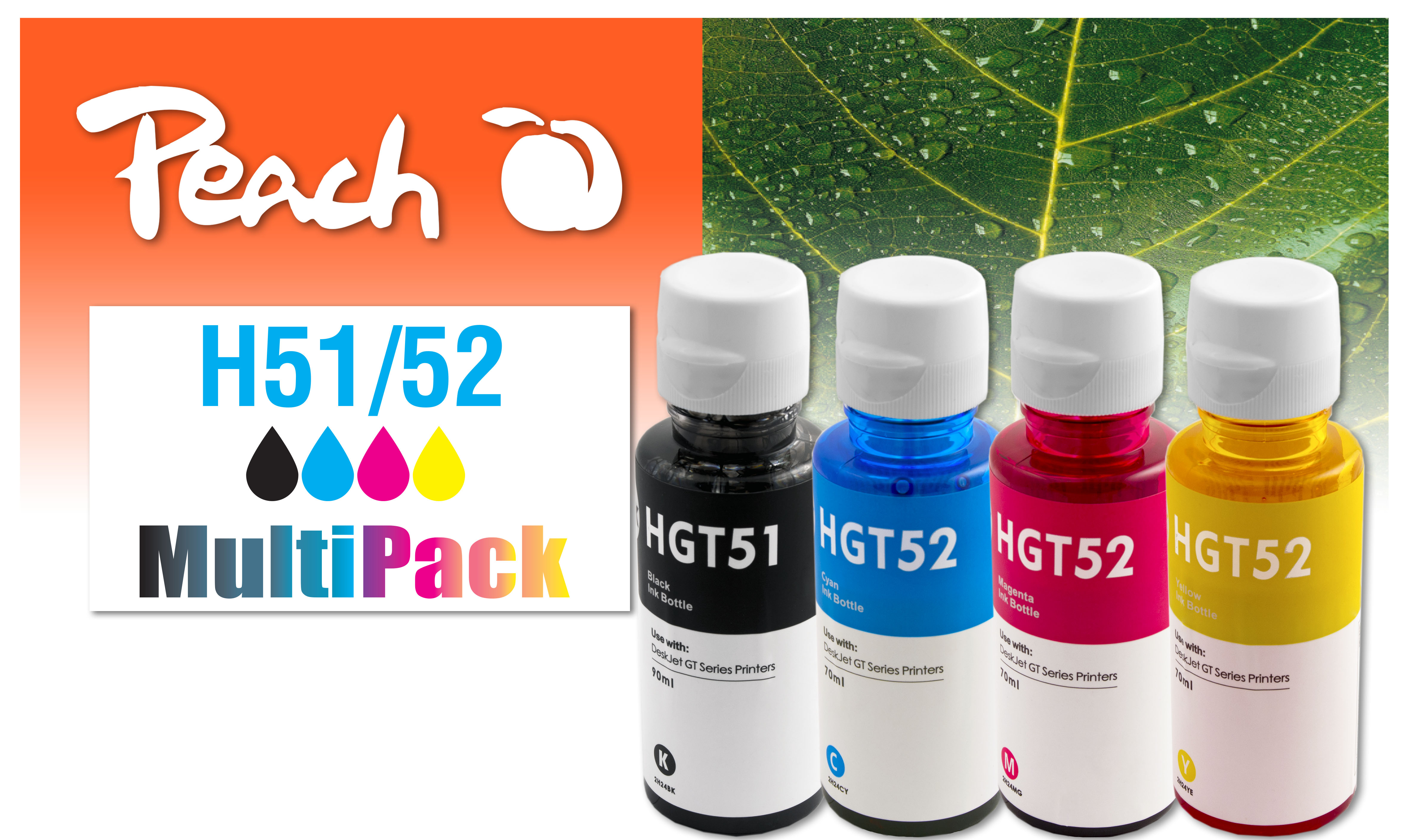 Peach  Spar Pack Tintenpatronen kompatibel zu HP Ink Tank Wireless 410