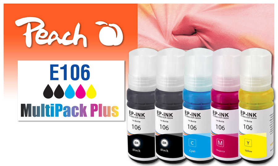 Peach  Spar Pack Plus Tintenpatronen, kompatibel zu Epson EcoTank ET-7750