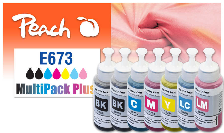 Peach  Spar Pack Plus Tintenpatronen, kompatibel zu Epson EcoTank L 850