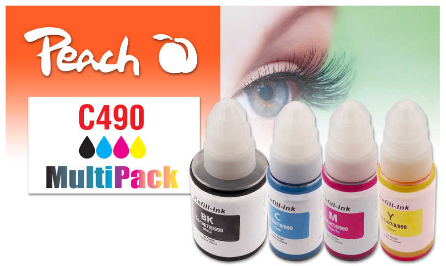 Peach  Spar Pack Tintenpatronen kompatibel zu Canon Pixma G 3200