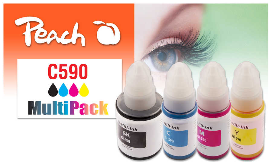 Peach  Spar Pack Tintenpatronen kompatibel zu Canon Pixma G 1500