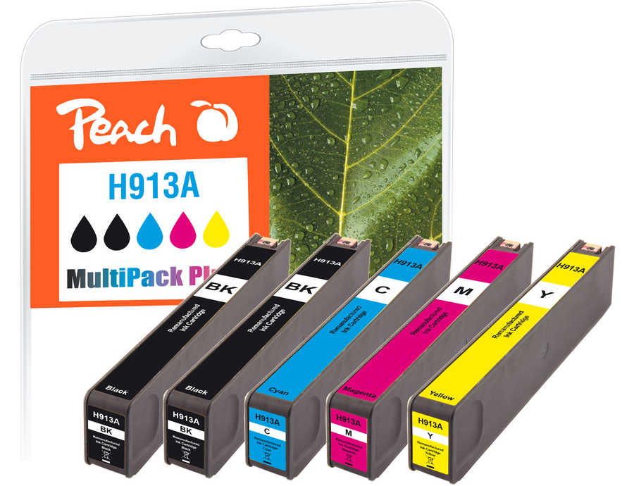Peach  Spar Pack Plus Tintenpatronen kompatibel zu HP PageWide Managed P 55250 dw
