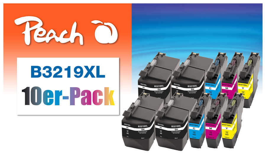 Peach  10er-Pack Tintenpatronen, XL-Füllung, kompatibel zu Brother MFCJ 6935 DW