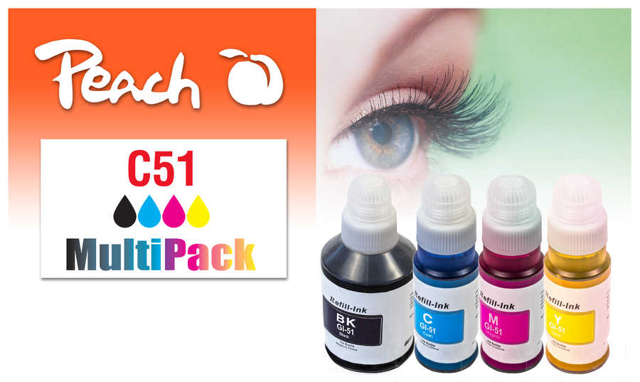 Peach  Spar Pack Tintenpatronen kompatibel zu Canon Pixma G 3590