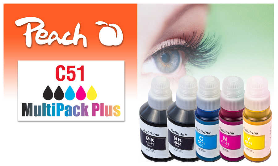 Peach  Spar Pack Plus Tintenpatronen, kompatibel zu Canon Pixma G 3590