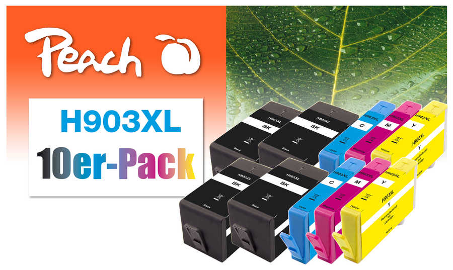 Peach  10er-Pack Tintenpatronen kompatibel zu HP OfficeJet 6950